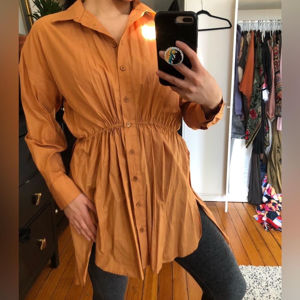 Zara burnt orange button up